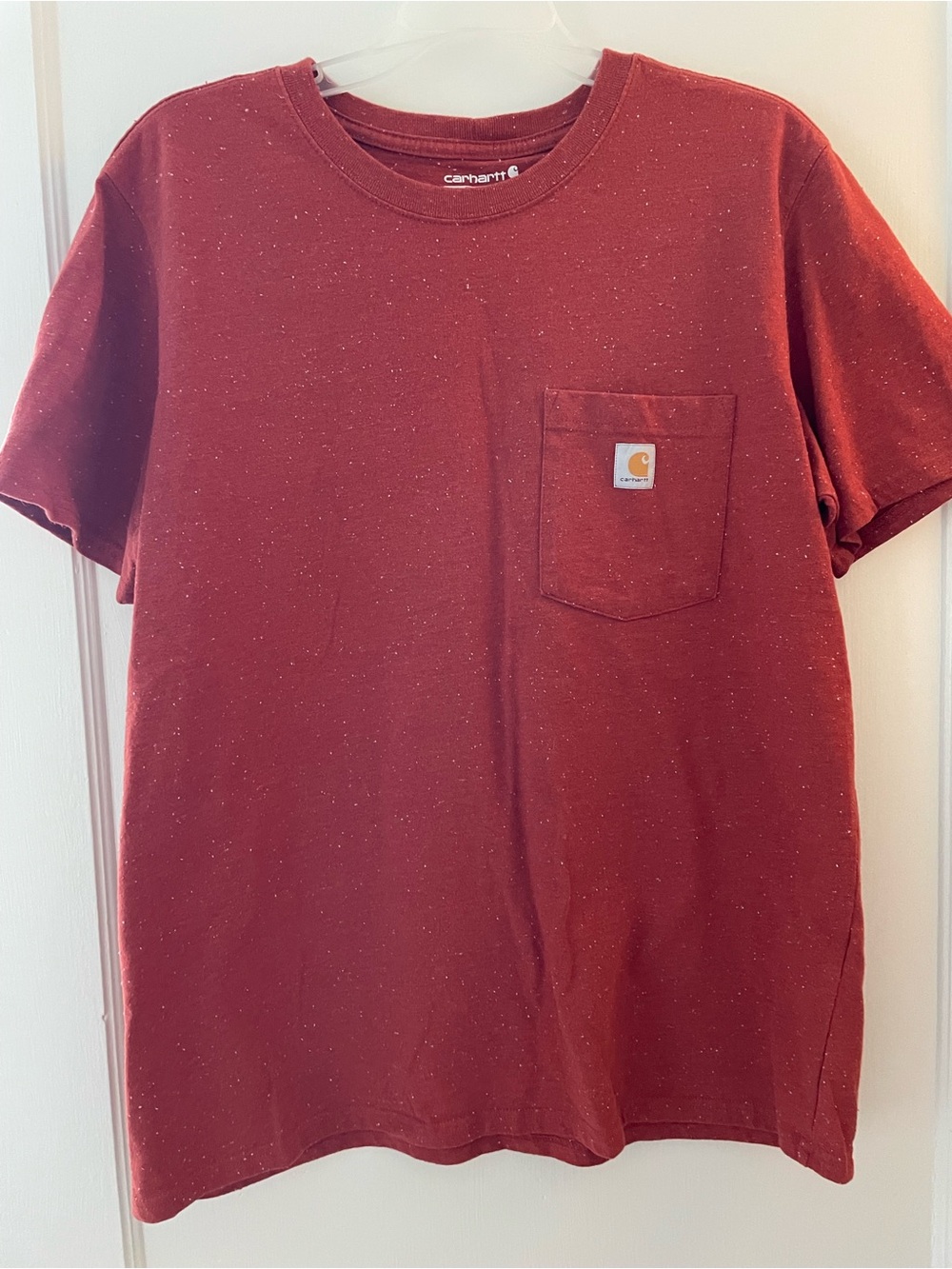 Carhartt Heathered Brick Red Short Sleeve Pocket Tee